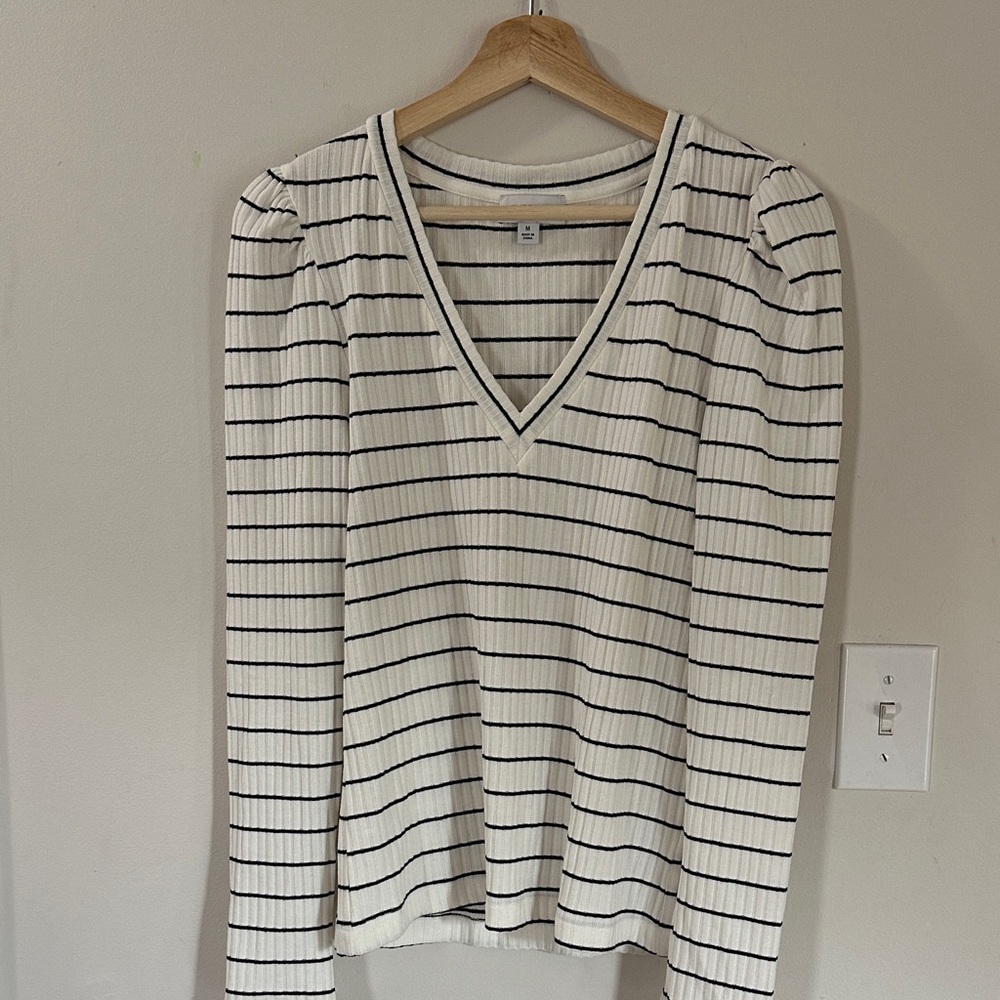 Striped V-Neck Top